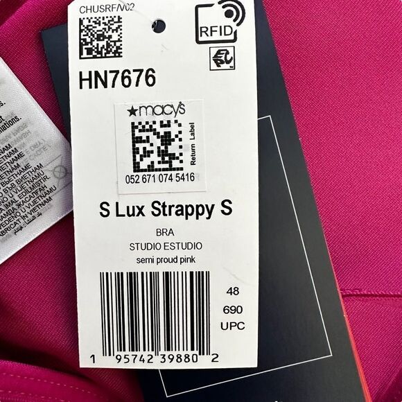 Reebok ~ Lux Strappy Sports bra in Proud Pink ~ size XLarge - Picture 4 of 7